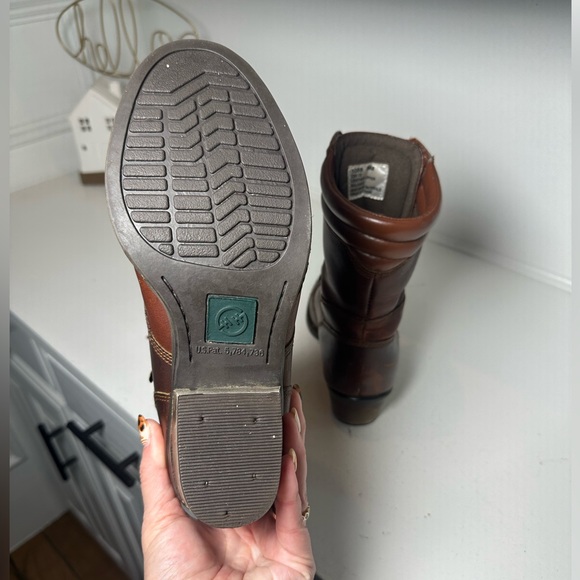 Double H Women’s 8.5M Brown Leather Lace-Up Western Boots Moto Kitlie Style - Picture 8 of 9